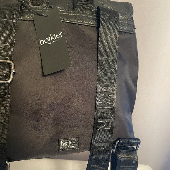 Botkier Nylon Leather Small Blackpack Shoulder Bag Purse Black NWT - Picture 8 of 13